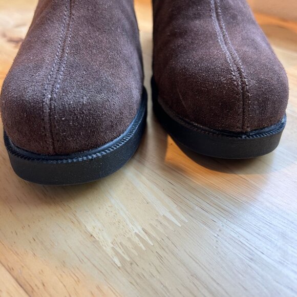 Sporto Women's Brown Suede Insulated Ankle Boots With Side Zipper Sz 9 - Picture 8 of 13